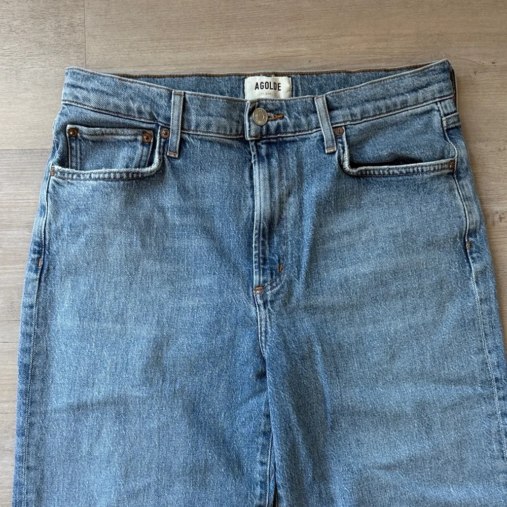 AGOLDE Harper Mid Rise Relaxed Straight Jeans in Flash Size 29 - Picture 8 of 12